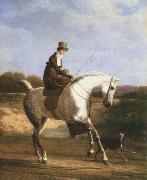 Jacques-Laurent Agasse miss cazenove on a grey hunter oil painting on canvas